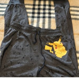 Pokemon Gray Jogger Pants with Pikachu